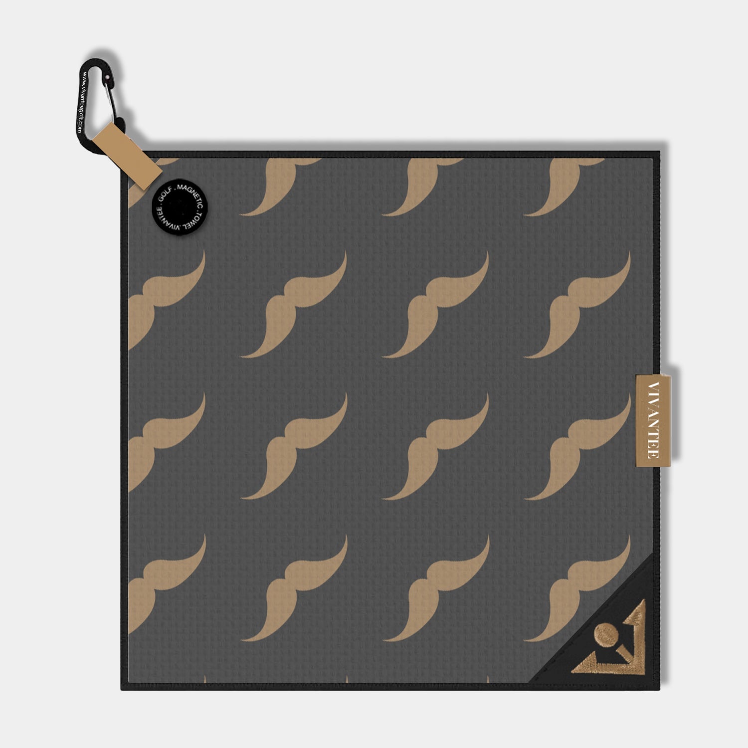 Urban Gent | Mustache Patterned Magnetic Golf Towel