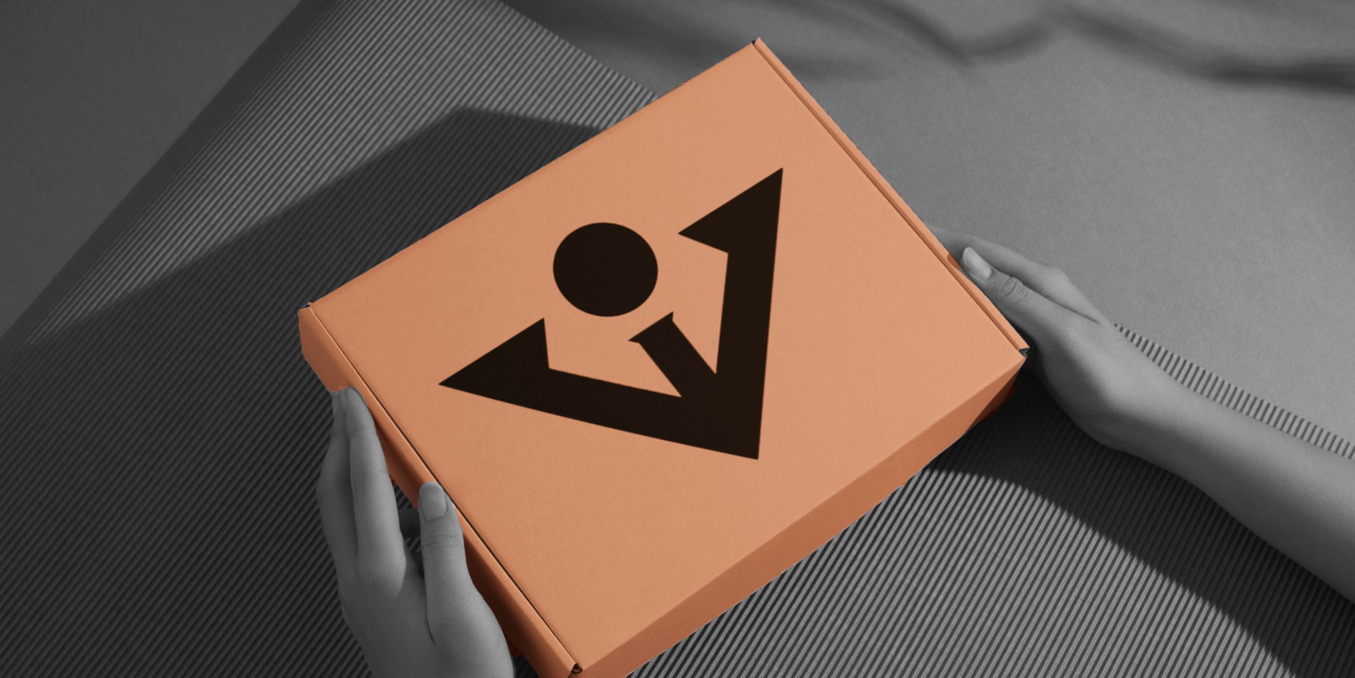 Orange package with VivanTee golf logo on the box.